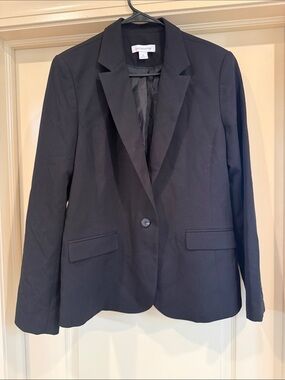 NWOT- Liz Claiborne Black Tailored One-Button Blazer